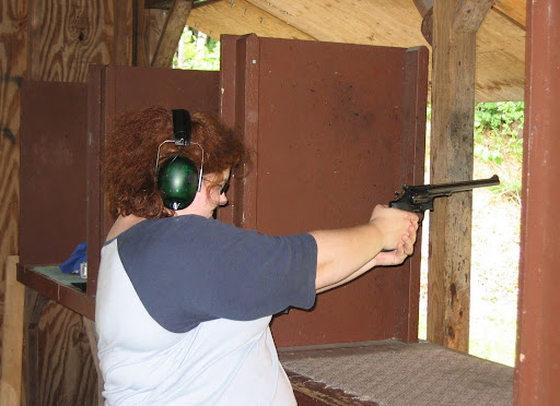 Enjoying the S&W model 17 .22LR revolver.