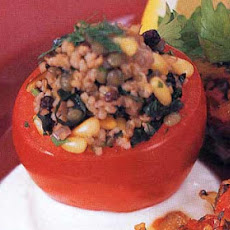 Tomatoes Stuffed with Bulgur and Pine Nuts