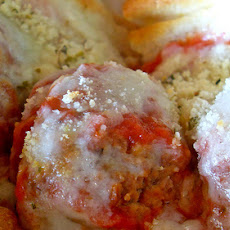 Polenta With Marinara and Meatballs