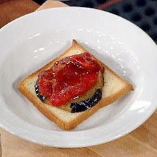 Fresh Eggplant and Roasted Red Pepper Panini