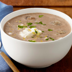 Mushroom-Hummus Soup