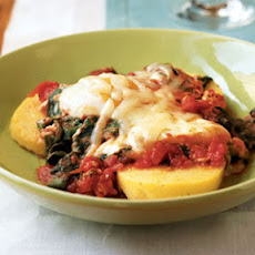 Italian Eggs over Spinach and Polenta