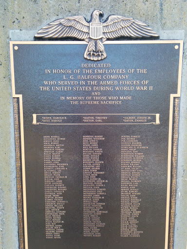 L.G. Balfour Company World War Two Memorial