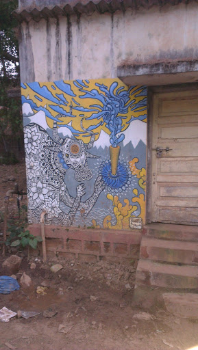 Cow Street Art at Gokarana Bus Stand