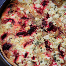 Roasted Beet and Feta Tart with Shallots and Thyme