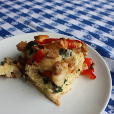 Egg, Sausage and Veggie Strata