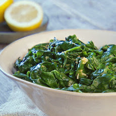 Blanched Spinach with Olive Oil and Lemon