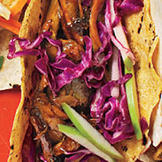 Beer-Braised Chicken Tacos with Cabbage Slaw