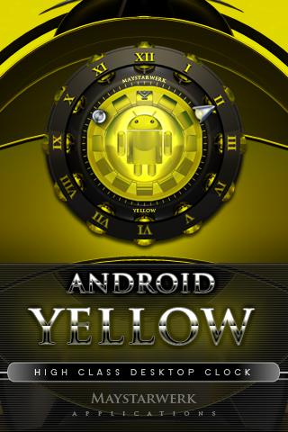 yellow clock widget