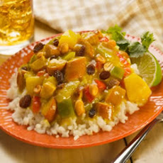 Coconut Curry Chicken Smoked Sausage Skillet