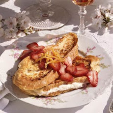 Cheese-Stuffed French Toast with Strawberry Sauce