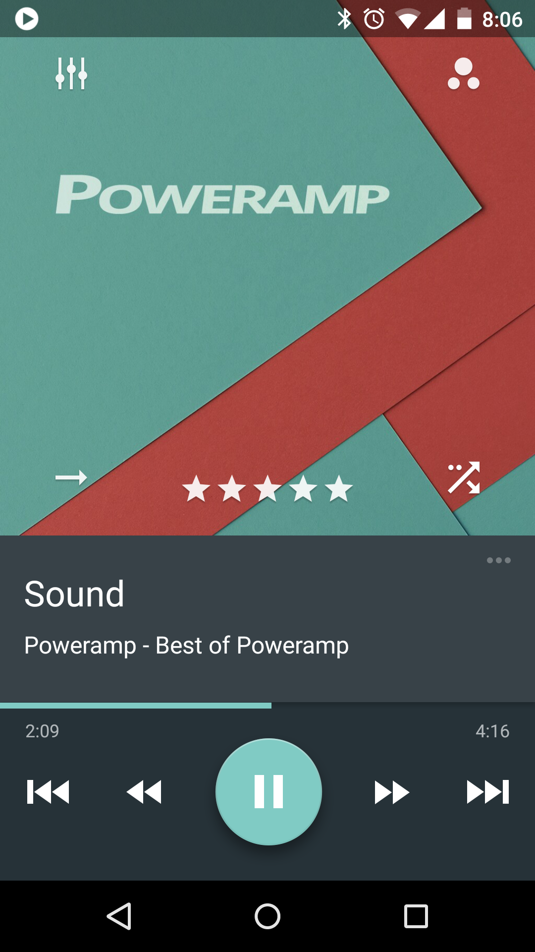 Android application Skin for Poweramp Material screenshort