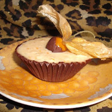 Orange Creamed Rice in Dark Chocolate Cups