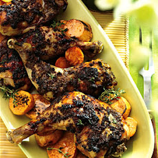 Roasted Spiced Chicken with Cinnamon- and Honey-Glazed Sweet Potatoes