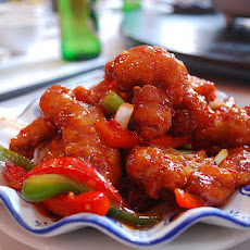 Crisp Coconut Chicken with Roasted Red Bell Pepper Sauce