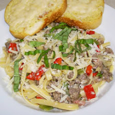 Linguine with Peppers and Sausage