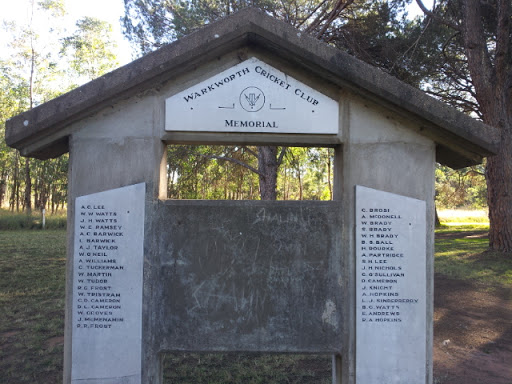 Warkworth Cricket Club Memorial