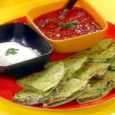 Grilled Green Quesadillas with Brie and Herbs