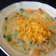 Cheesy Zucchini Sausage Soup