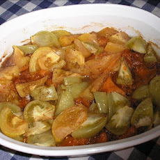 Green Tomato Sweet Potato Bake