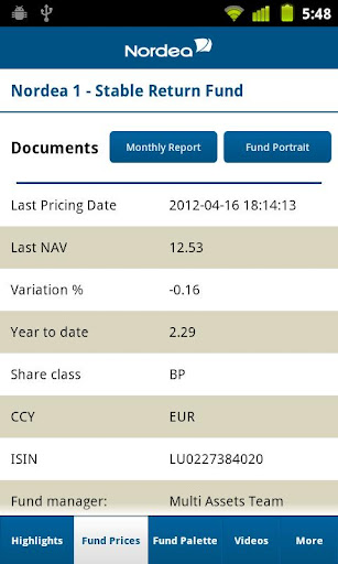 Nordea 1 Fund App