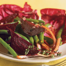 Green Bean and Radicchio Salad with Roasted Beets and Balsamic Red Onions
