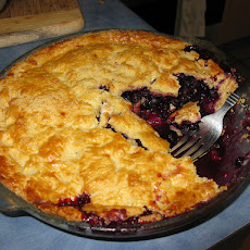 Fried Ginger-Blueberry Pie with Lemon Cream
