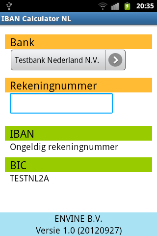 IBAN Calculator NL