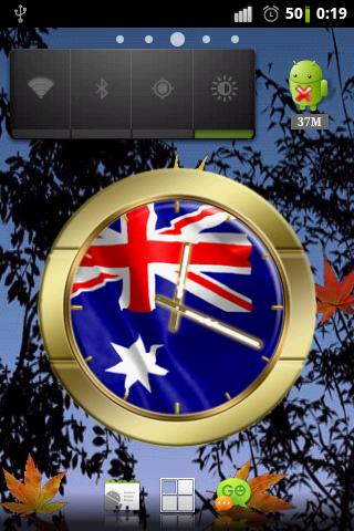Australia flag clocks
