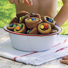 Peanut Butter-Caramel Candy Bites with Colorful Candies