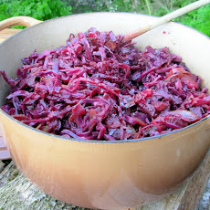 Crock Pot Baked Spiced Red Cabbage With Apples or Pears