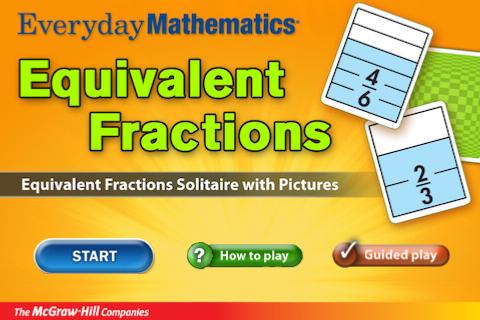 Everyday Math Equiv. Fractions