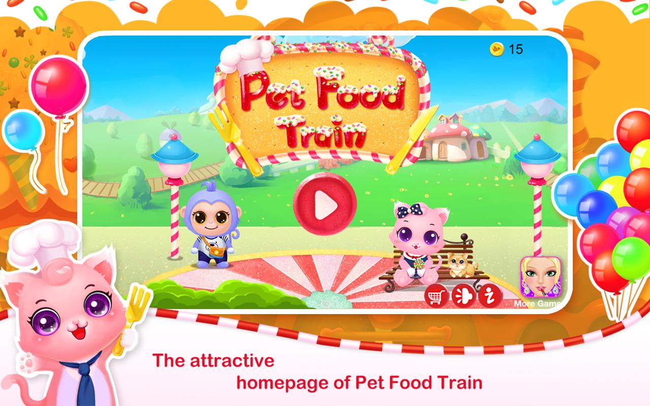 Android application Pet Food Train screenshort