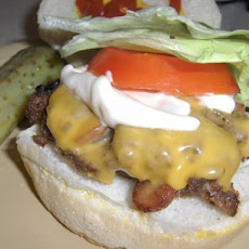 Chili Dog Bacon Cheeseburgers and Fiery Fries