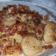 Father-in-Law's Scallops with Sun-Dried Tomatoes and Bacon
