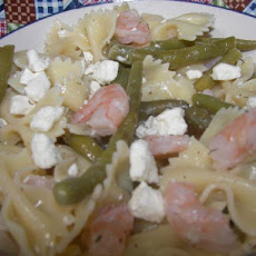 Shrimp, Green Bean and Feta Pasta Salad