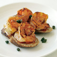 Red Pepper Rouille and Shrimp Toasts