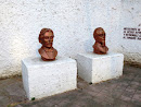 Bustos de Francisco Bocanegra y Jaime Nunó