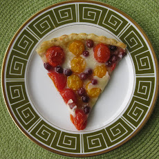 Cherry Tomato and Champagne Grape Tart