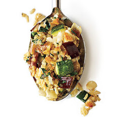 Cheesy Brown Rice Gratin with Zucchini and Eggplant