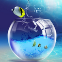 3D aquarium live wallpaper HD mobile app icon
