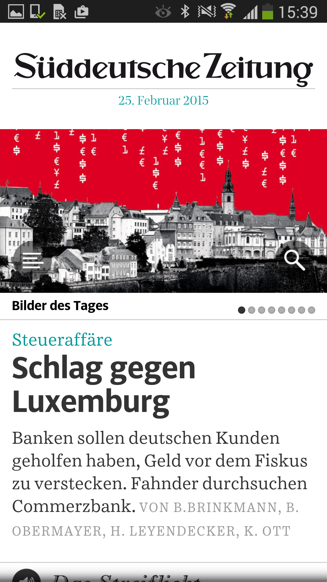 Android application Süddeutsche Zeitung screenshort
