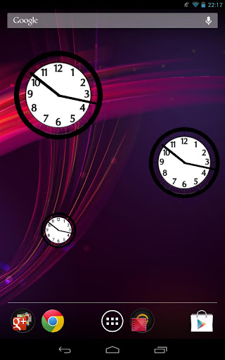 Black and White Clock Widget