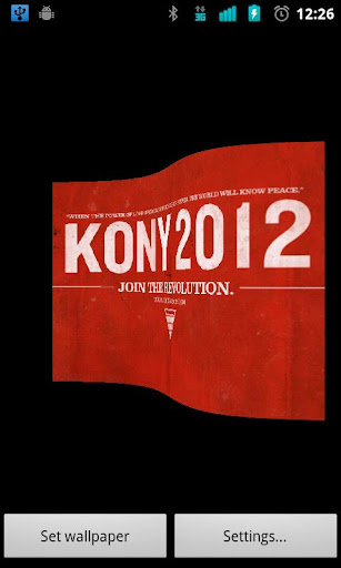 Kony 2012 Live Wallpaper Flag