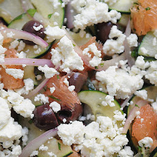 Red Grapefruit, Feta and Mint Salad