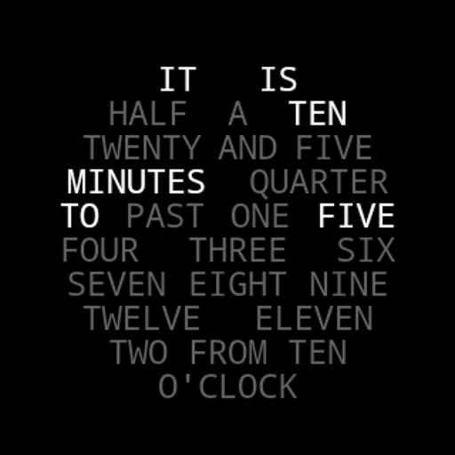 Word Clock Watch Face