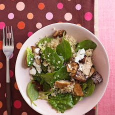 Warm Quinoa, Spinach, and Shiitake Salad