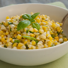 Fresh Corn Salad with Scallions and Basil