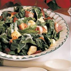 Warm Bacon Spinach Salad