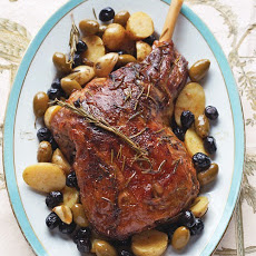 Braised Leg of Lamb with Potatoes and Olives